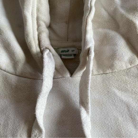 Aerie Weekend Oversized Hoodie Sweatshirt Cream Tie Dye Paradise Bound - Picture 2 of 7